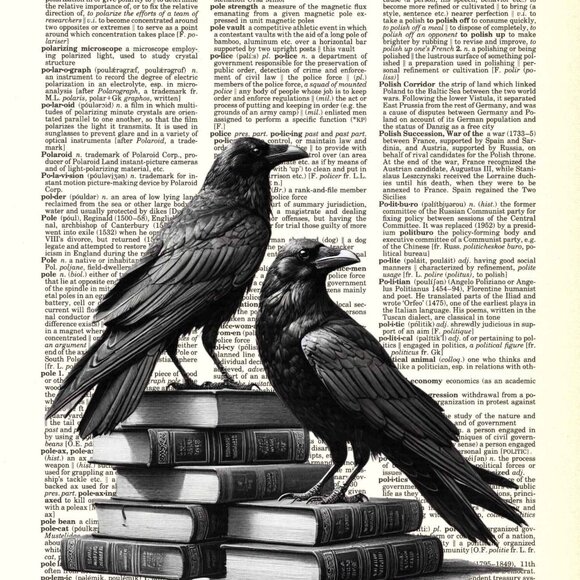 Raven Crow on Books DICTIONARY ART PRINT - Vintage Wall Decor Poster - Picture 5 of 12